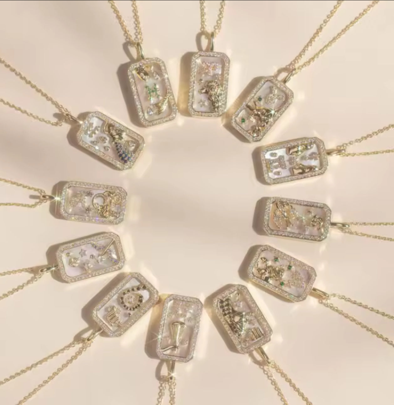 Delicate Crystal Constellation “ARIES” Necklace